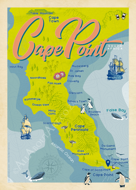 Cape Town Map Poster