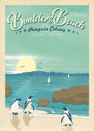Boulders Beach Penguin Colony Poster Simon's Town